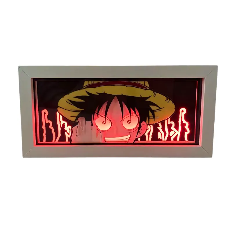 One Piece Luffy Anime LED Night Light Gift for Gamer Room Decor - 7 Colours - Touch Control