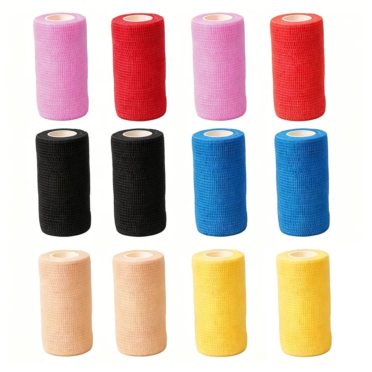 12 Volumes Multi-Color Self-Adhesive Elastic Bandage