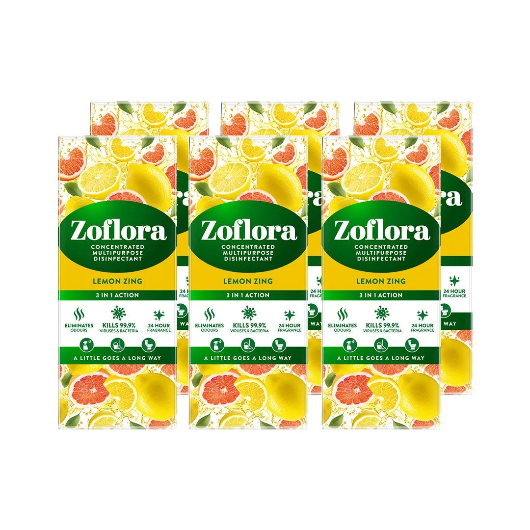 Zoflora Lemon Zing Concentrated Disinfectant 500ml Pack