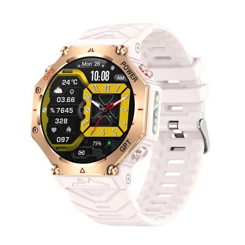 Pink KC91 GPS Watch AI GPT Flashlight 3ATM