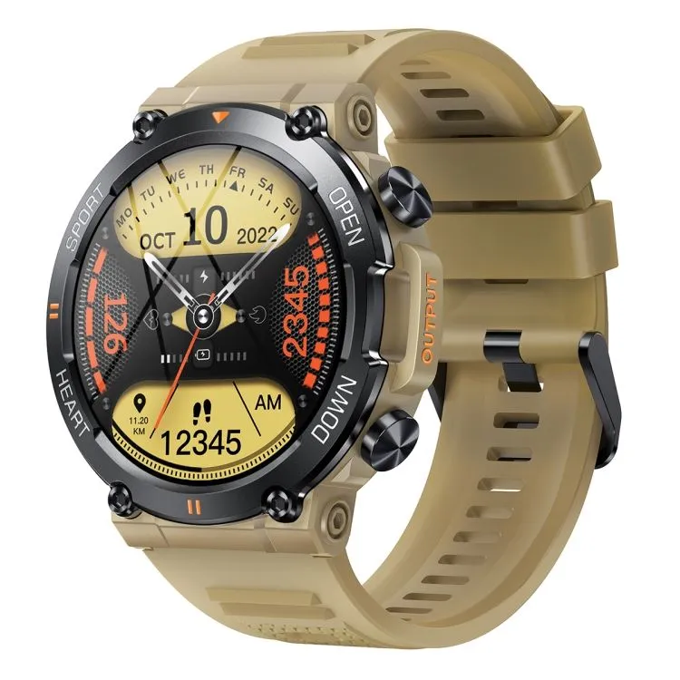 Multi-Functional Smart Watch with Step Track, Heart rate Monitoring - Beige