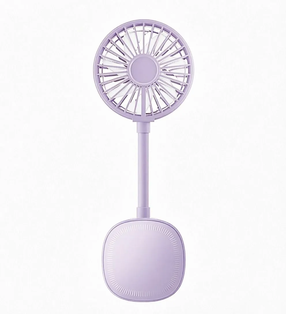 Magnetic Phone Mount Fan, 3-Speed Foldable Portable Handheld Mini Fan - Purple