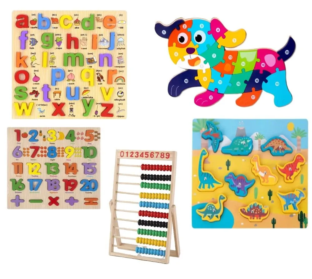 5 Piece Educational Jigsaw Puzzles Dog