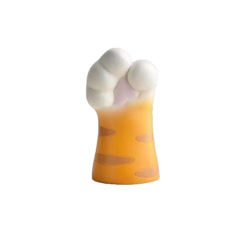 Cute Orange Cat Paw Resin Vase Creative Desktop Flower Pot Home Decor