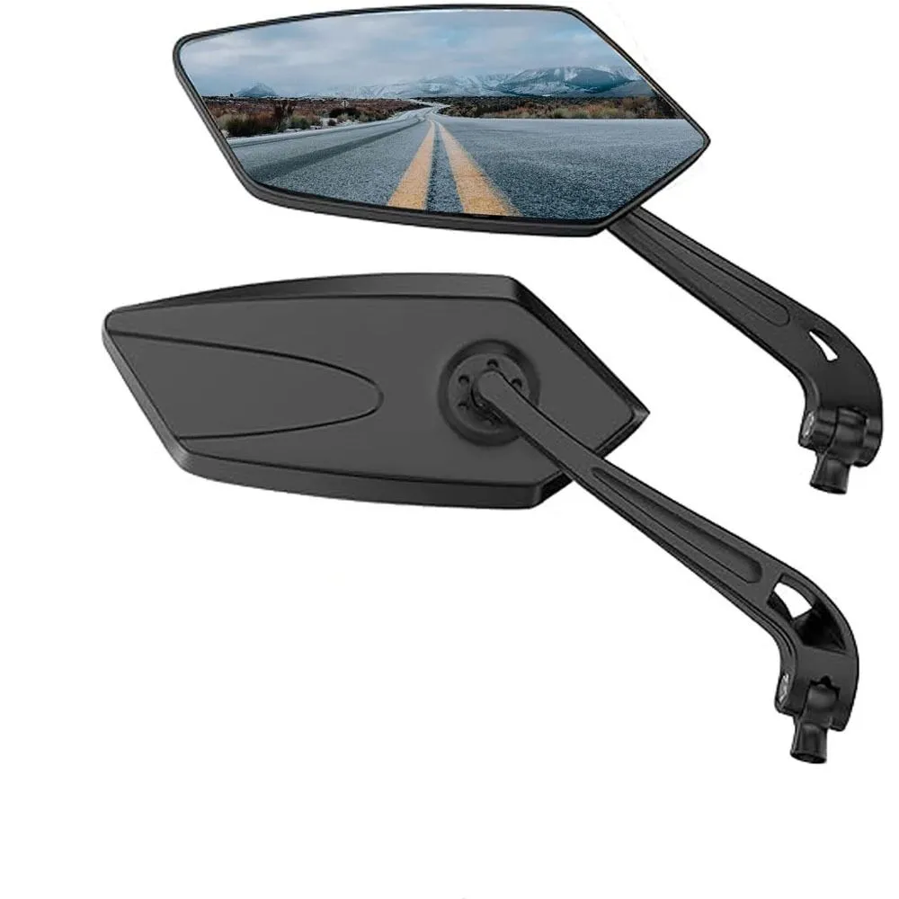 2PCS Left Bike Mirror Handlebar Mount,Rear View Mirror for Mountain Road