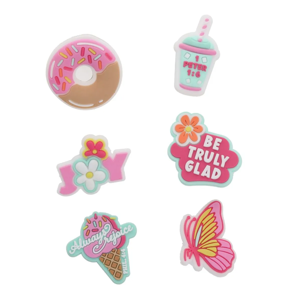 Shoe Charm Set - Six-Piece - Joyful Girl