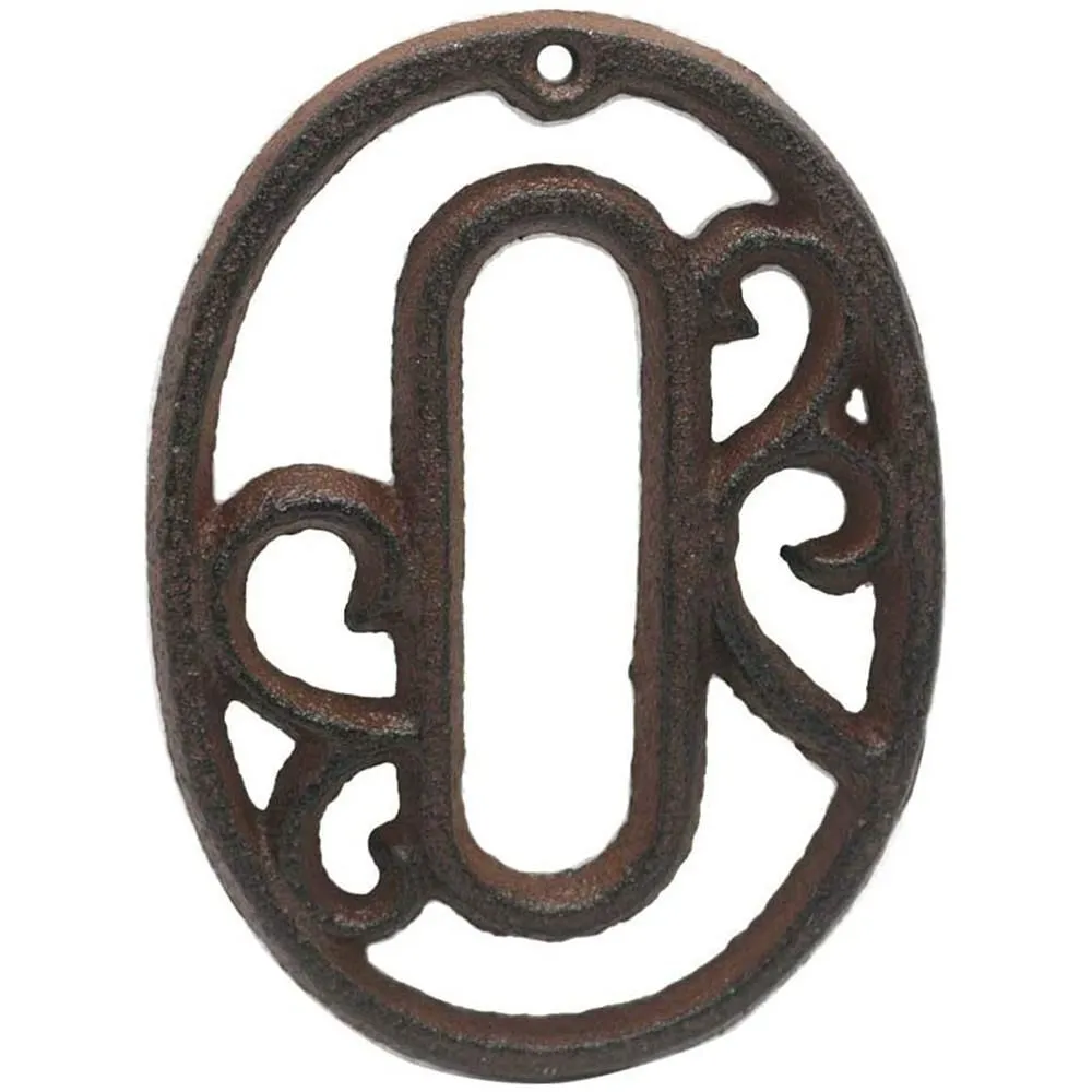 Rustic Ornate Handcrafted House Numbers 0-9 - 0