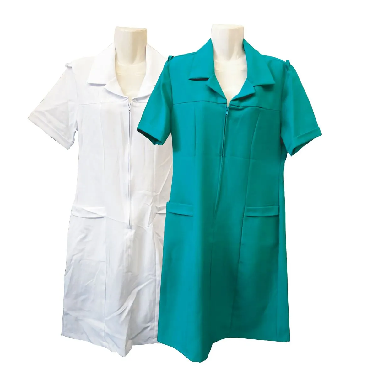 Domestic Uniform - White & Green - 2 Pack Assorted