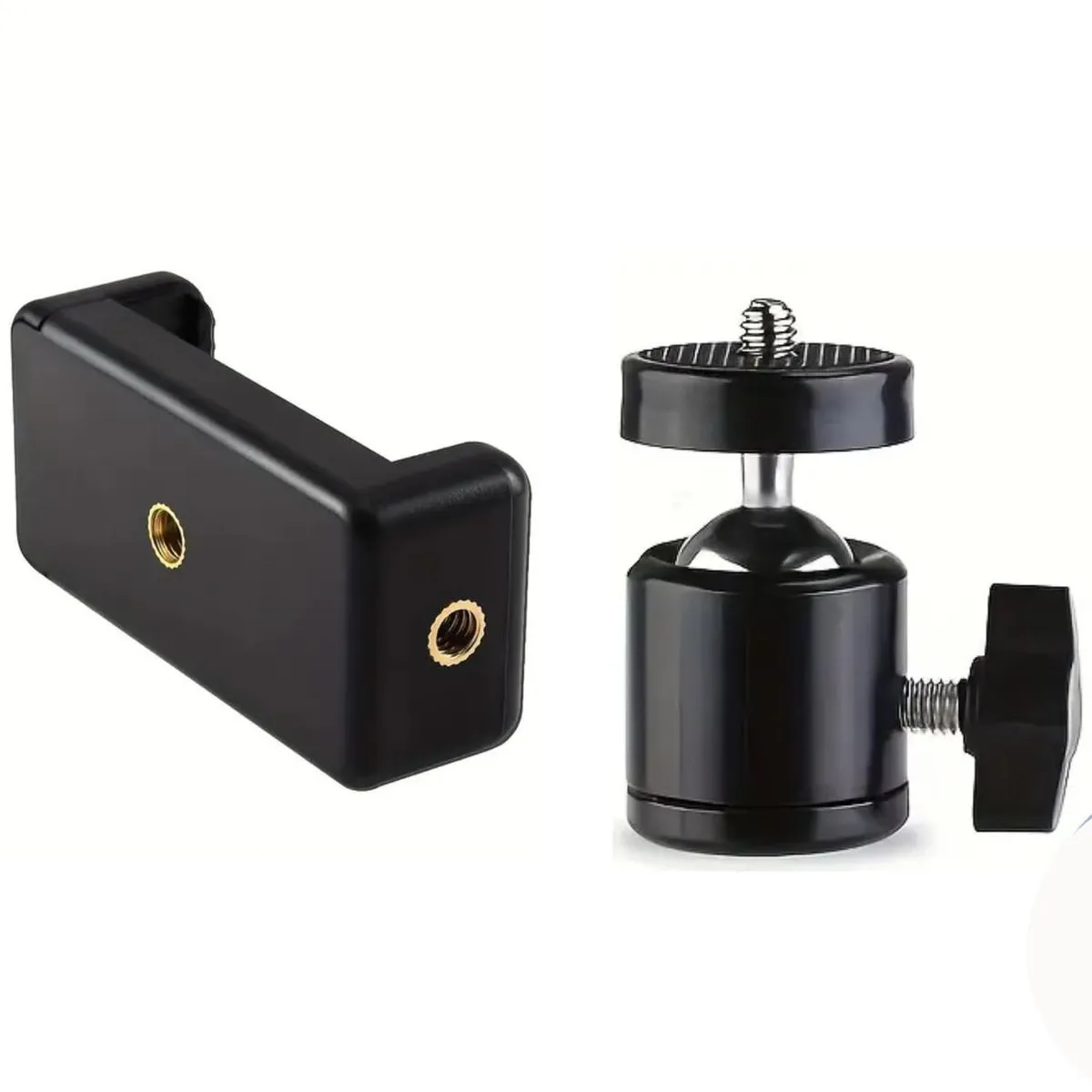360 Ball Head Phone Holder Mount for Tripods & Camera Stands