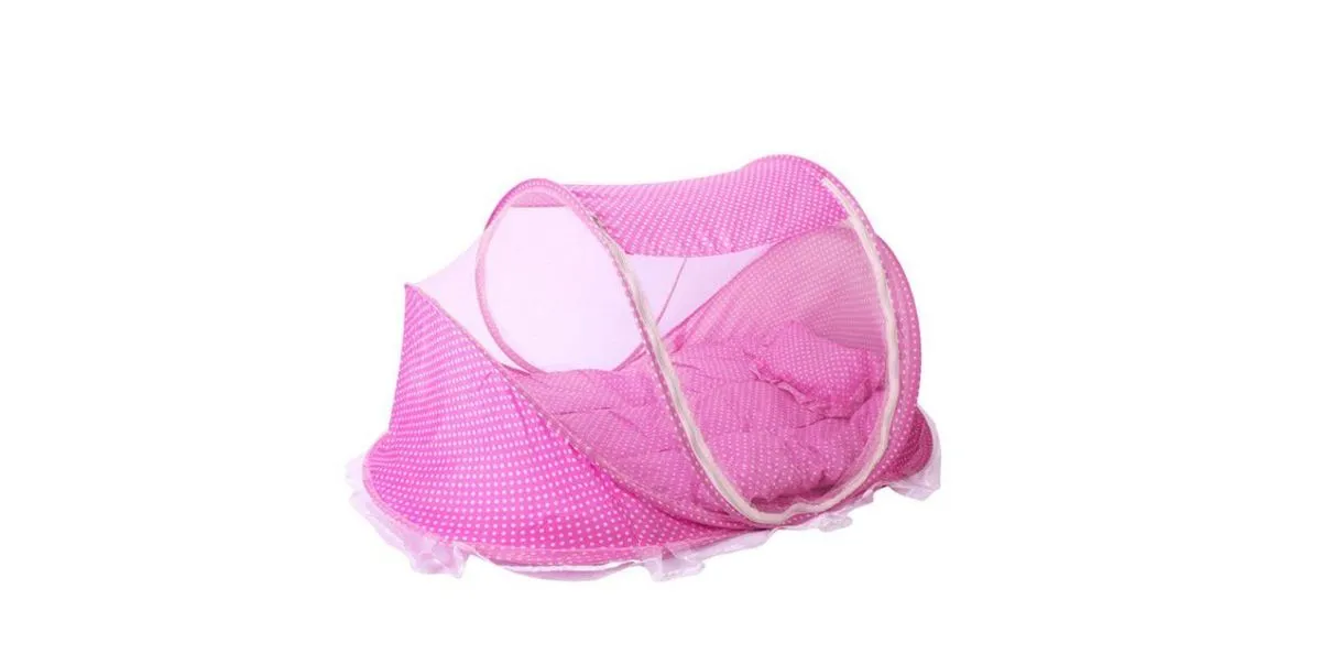 Folding Baby Mosquito Net & Sleeping Tent - Pink