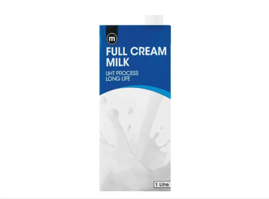 M Full Cream Milk - Long Life 6x1 Litre.