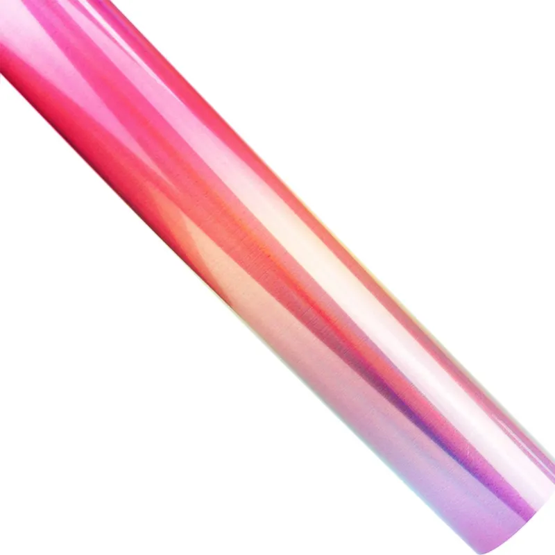 PU T-Shirt Transfer Vinyl - Holographic Vinyl 61cm x 1m - Holographic Cerise Pink