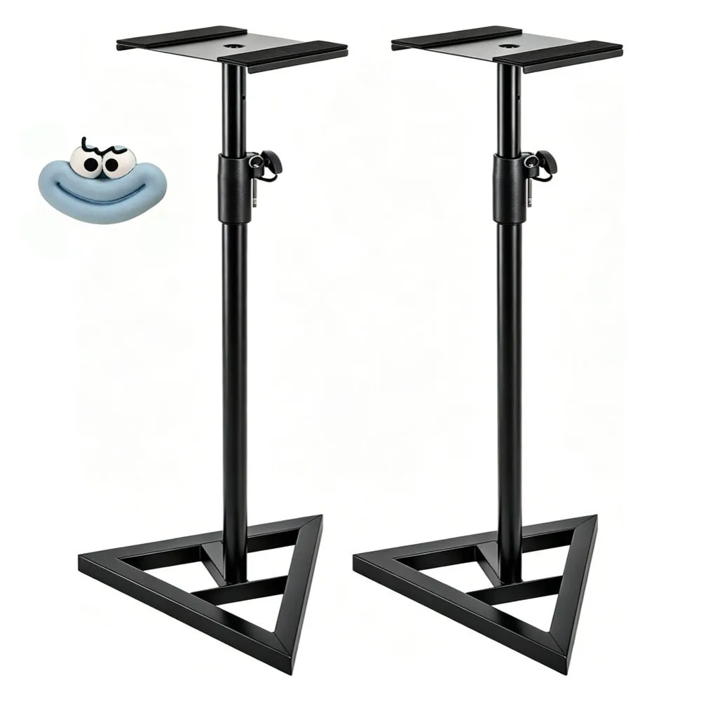 2pk Studio Monitor Stands Height-Adjustable Shock-Absorbing Stable Sturdy