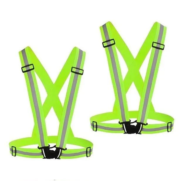 High Visibility Cross Belt Green with Adjustable Straps