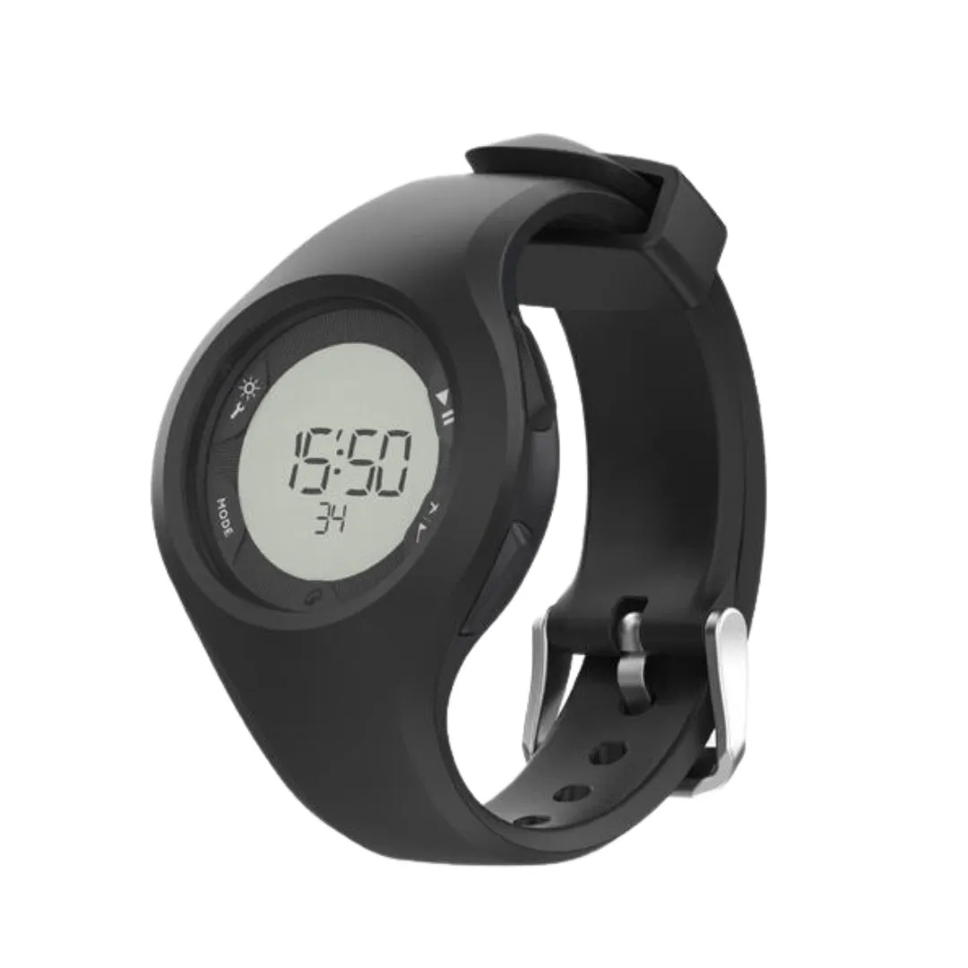 Decathlon W200 S Wrist Stopwatch - Classic Black