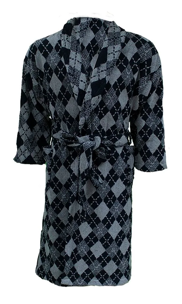 Castlerock Diamond Terry Shawl Collar Bathrobe - 02 Piece Pack