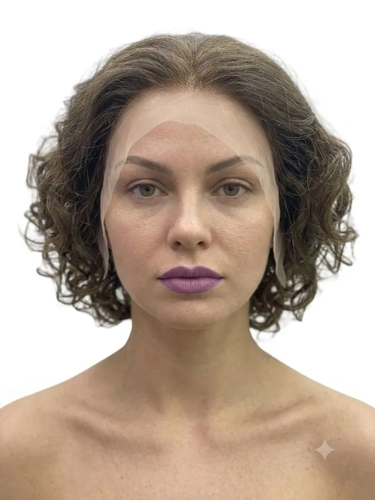 Brazilian Human Pixie Curl Full Frontal Wig-XQ - #4