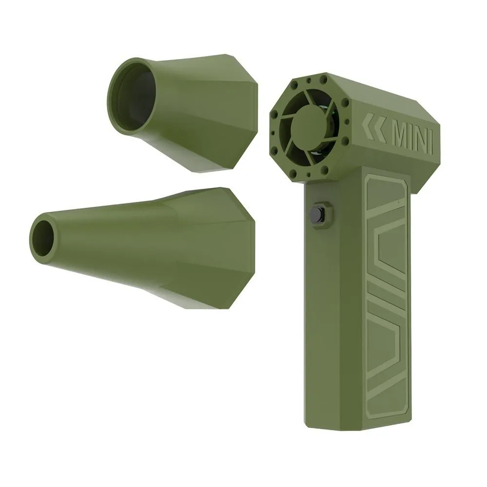 Portable Super Turbo Air Fan, Electric Handheld Compressed-Air Duster - Army green