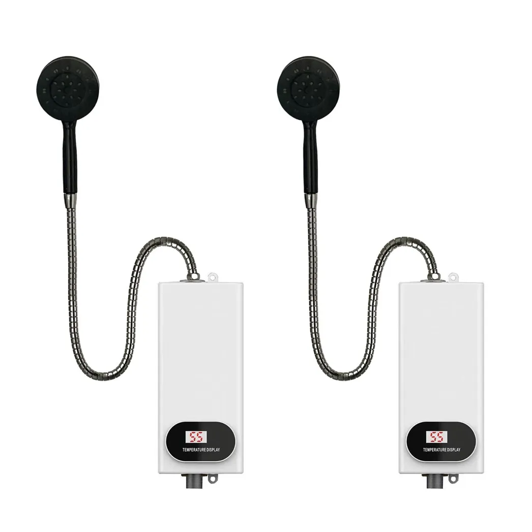 2-Pack Instantaneous Kitchen Water Heater with Shower Head
