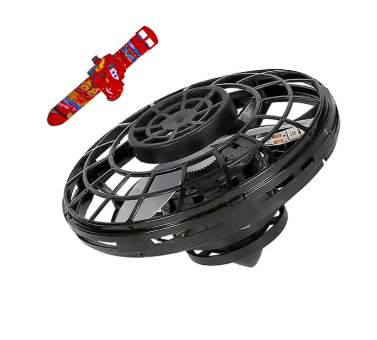 Expees - Quick Hand-Controlled UFO Flying Spinner + wristwatch Cars - Black