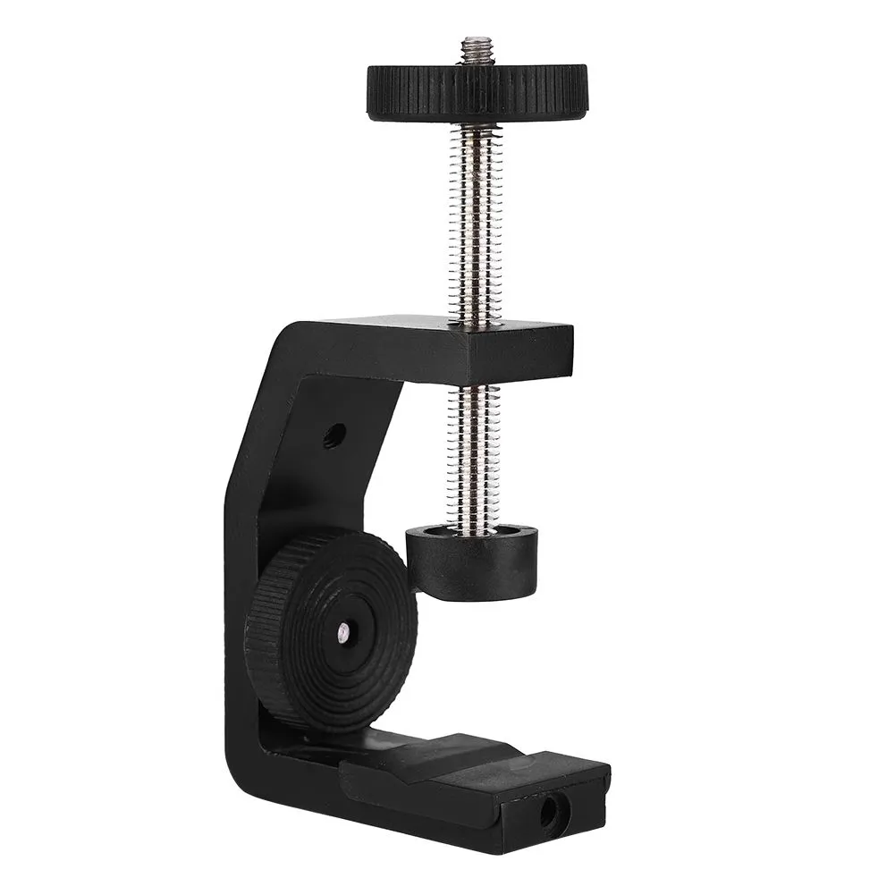 Aluminum C-Clamp 1/4" Desktop Mount For Tripods