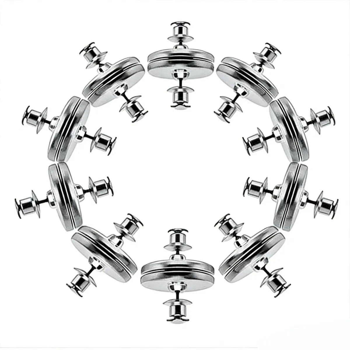 10 Double-Sided Magnetic Curtain Clips -Fixed Curtains and Shower Curtains