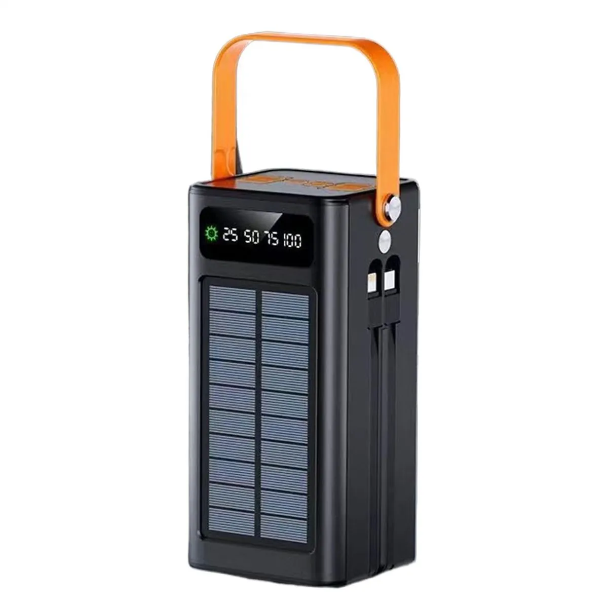 50000mAh Solar Power Bank with 120W Charging & Built-in Light