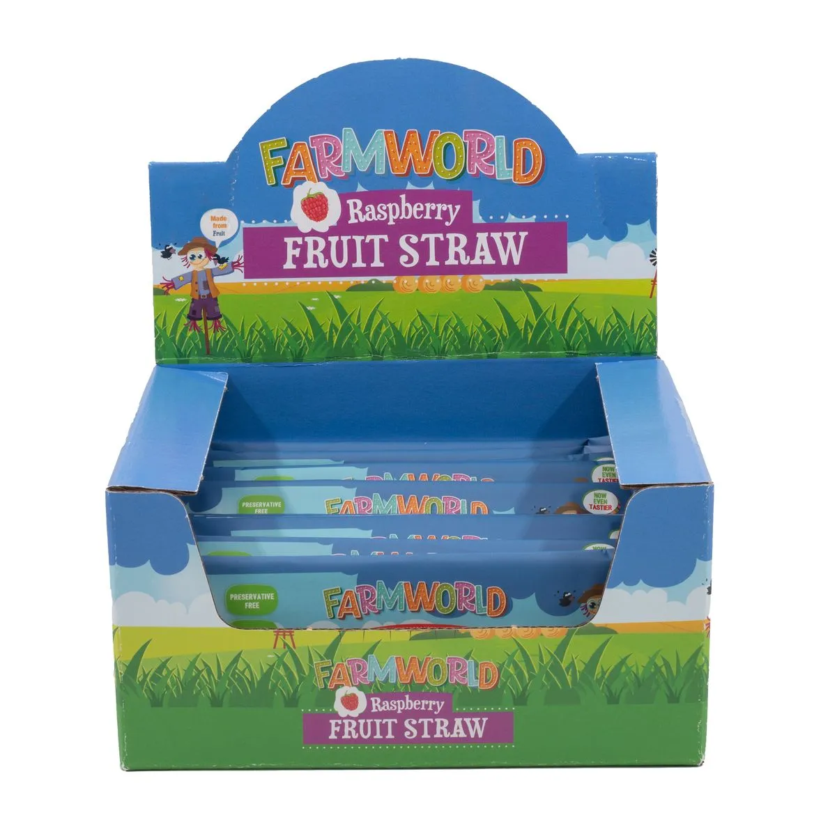 Farm World 16g Fruit Straw Raspberry (24 x 16g Units)