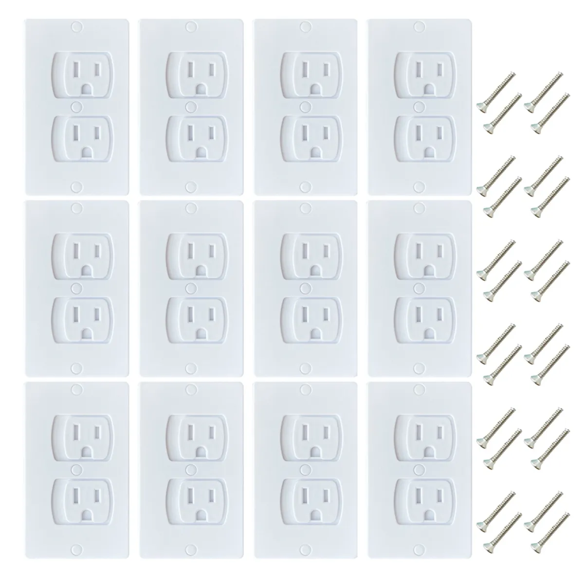 12 Pack Self-Closing Electric Outlet Covers Compatible with None
