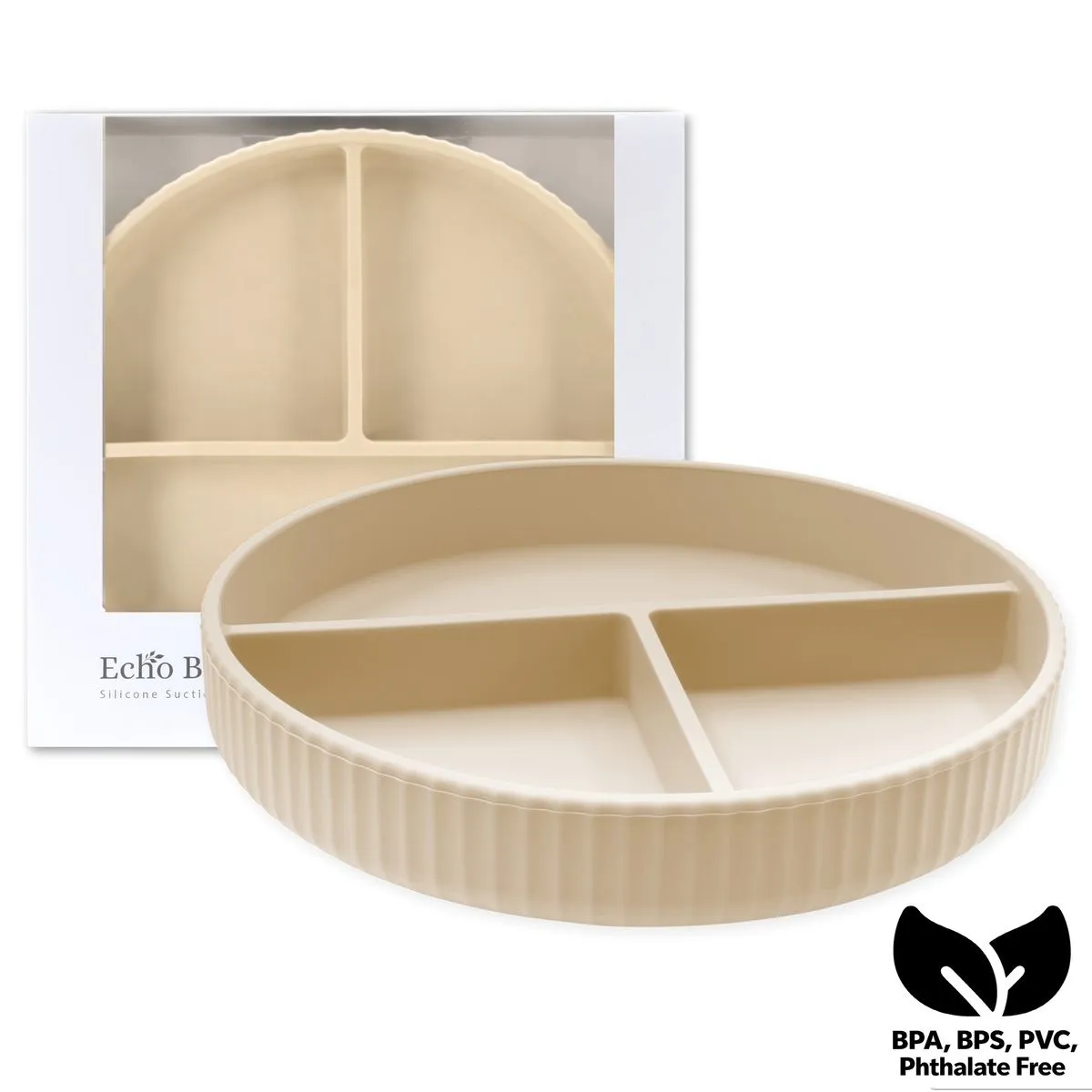 Echo Baby Silicone Suction Plate - Ivory