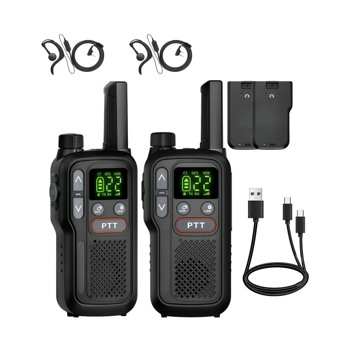 Kingdushi Rechargeable Walkie Talkies For Adults, Frs 2 Way Radios