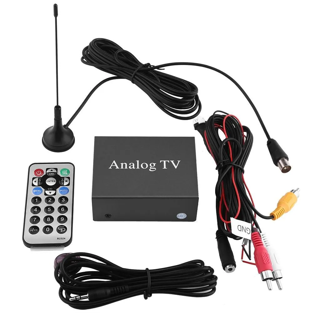 Car Mobile Analog TV Receiver Box with Antenna and Remote Controller