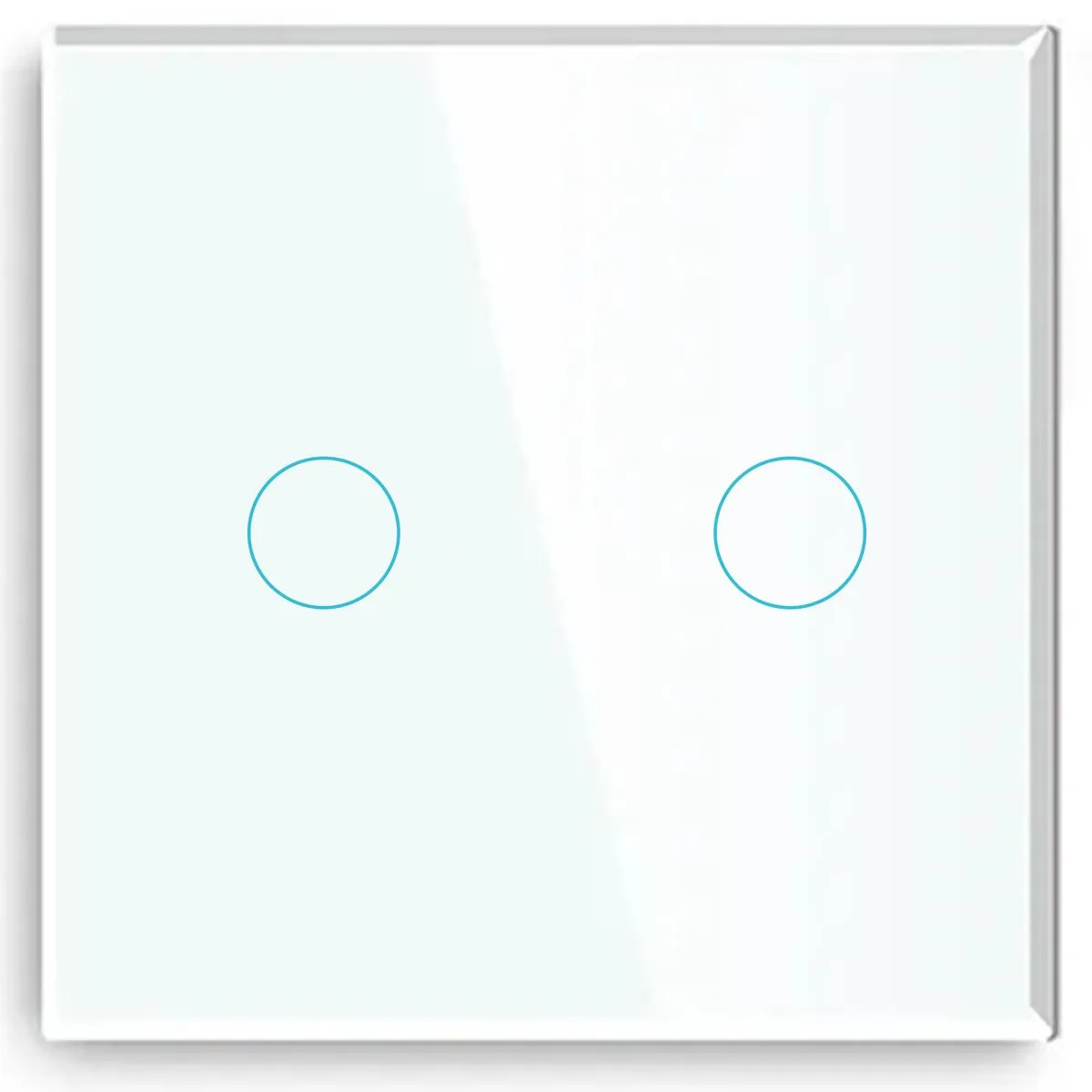 Smart WiFi Dual Control Light Switch Touch 2 Gang - White
