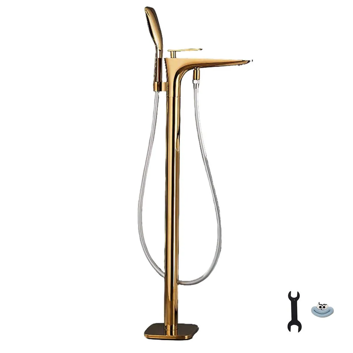 Floor Standing Bath Mixer,Chrome,Durable And Rust-free ,Bathroom,Bathtub - Gold