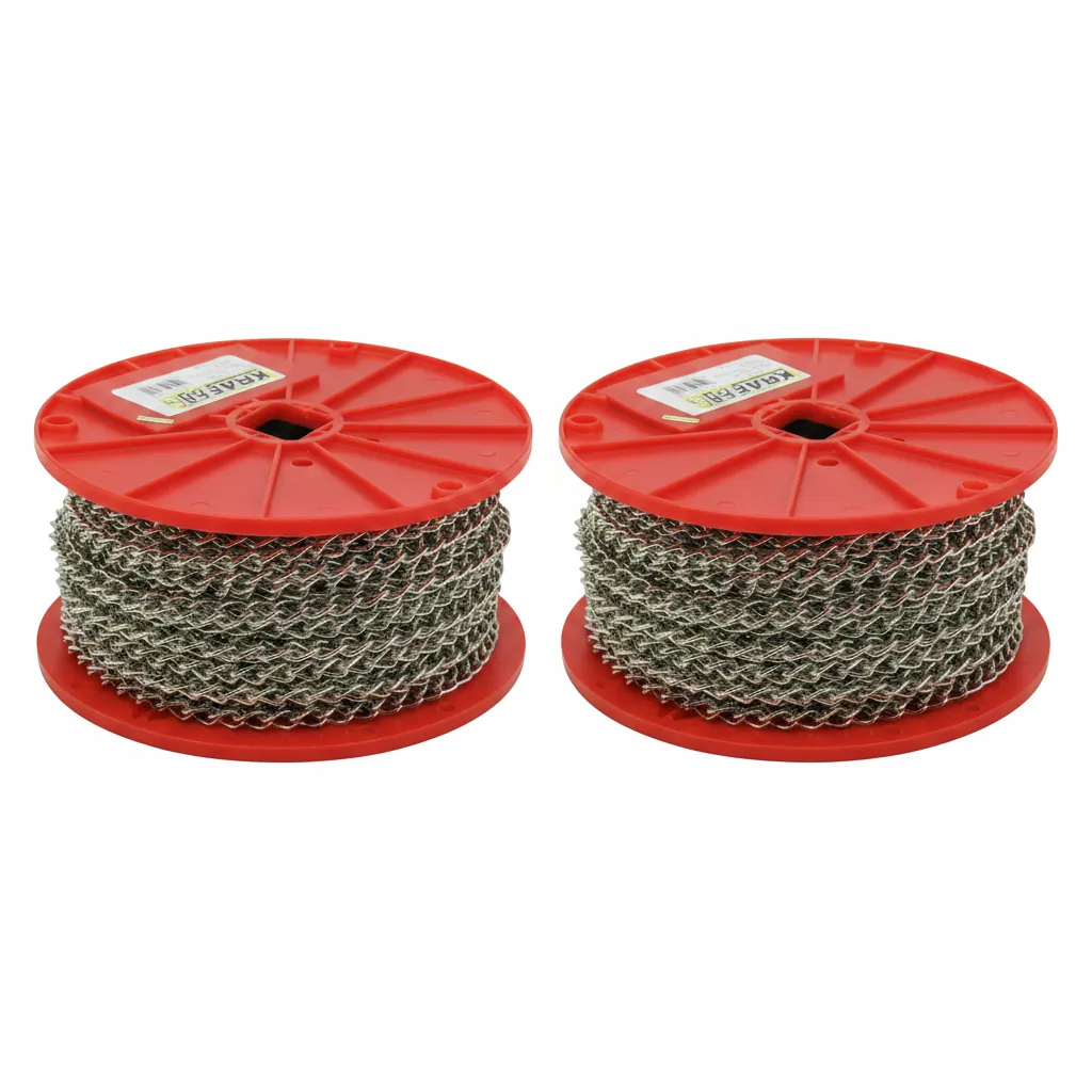 Krafft Nickel Plated Twist Link Chain 3.0mm x 30m Roll - 2 Pack