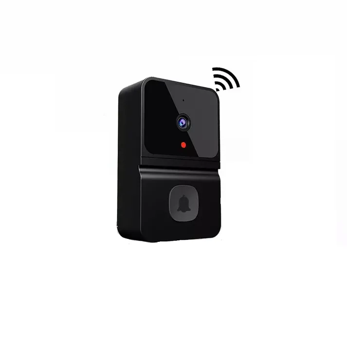 Smart Video Doorbell Intercom with Chime Speaker - Black