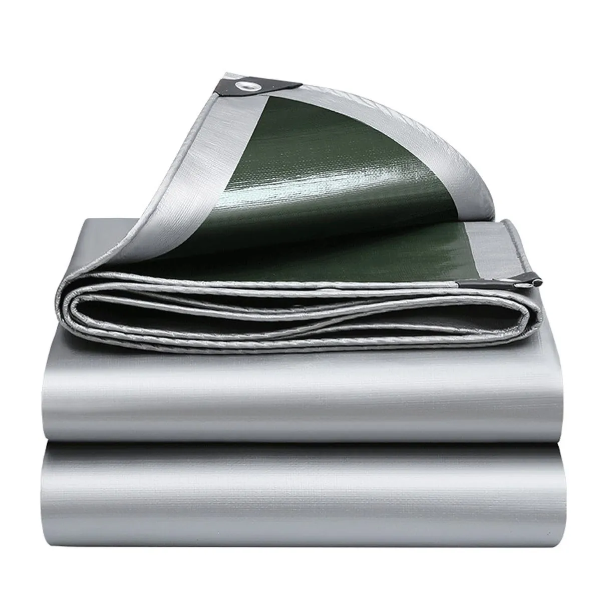3mx4m Heavy Duty Poly Tarp, Thick Waterproof Tarp, Multipurpose Tarpaulin - Silver