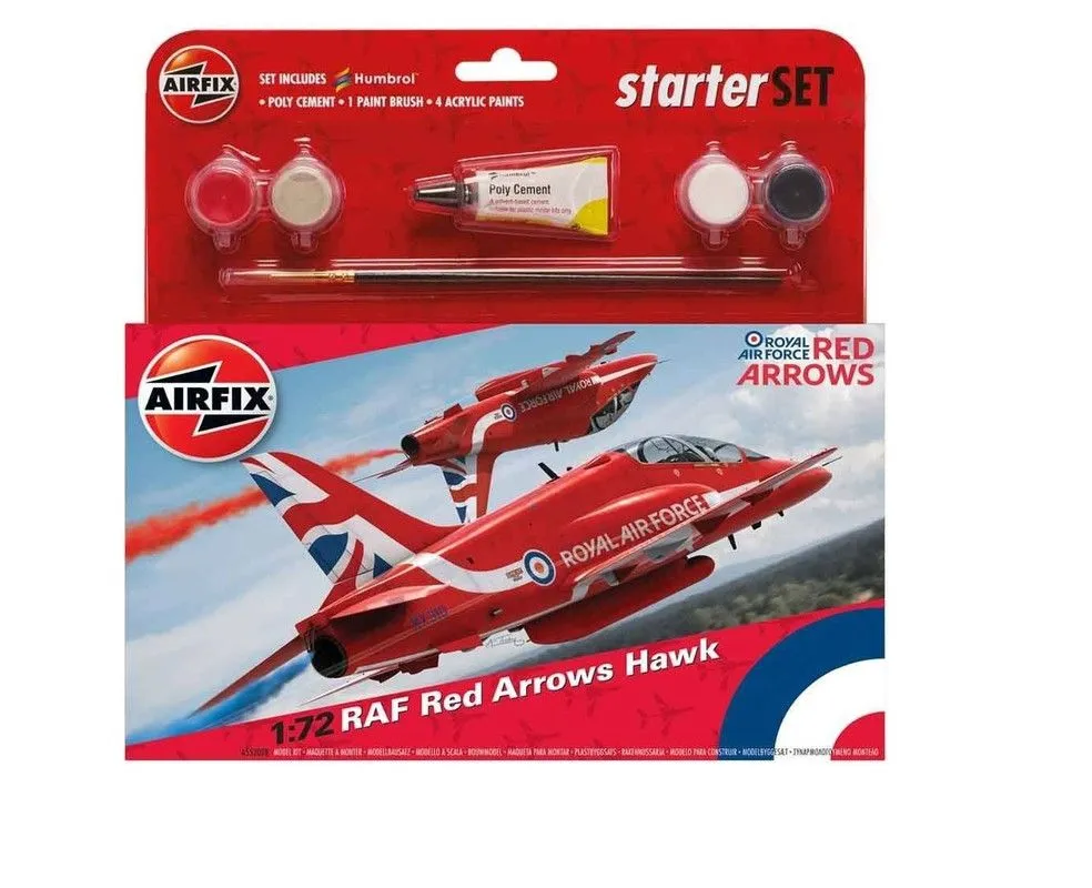 Airfix Aircraft Starter Sets Red Arrows Hawk