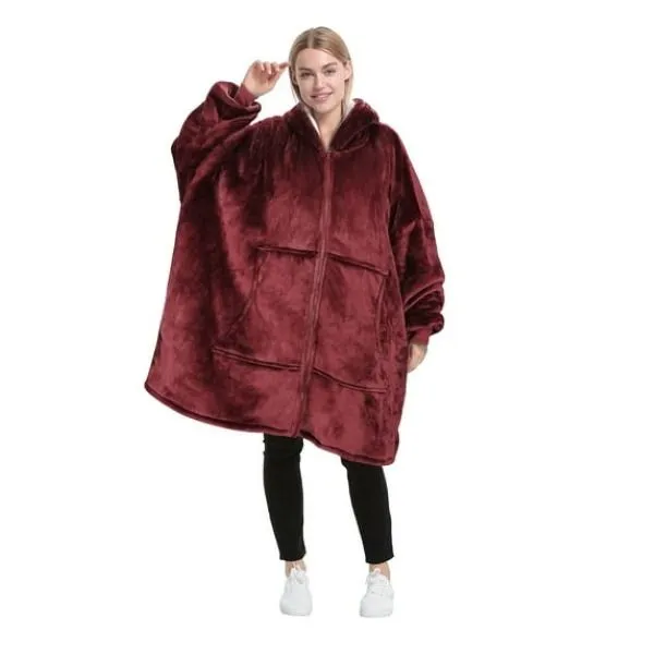 Long Zipper Hoodie Blanket