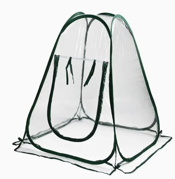 Portable Mini Greenhouse With Side Windows Transparent