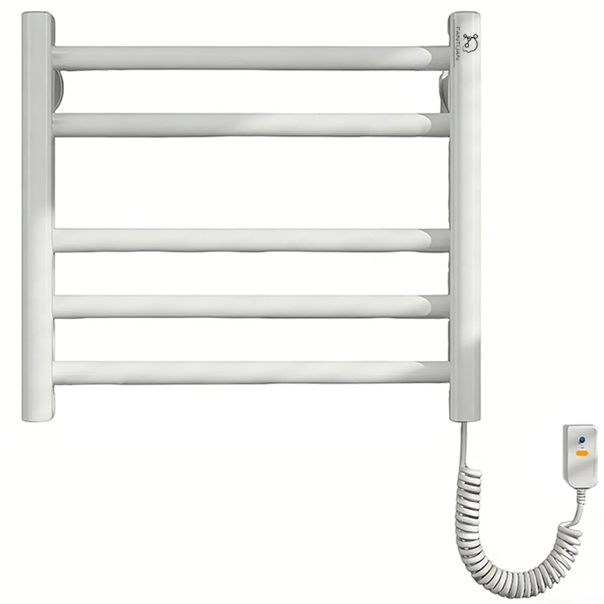 FANTUAN Wall Mount Towel Holder Constant/Adjustable Temperature Heating - White-5 Rods-Constant tem…