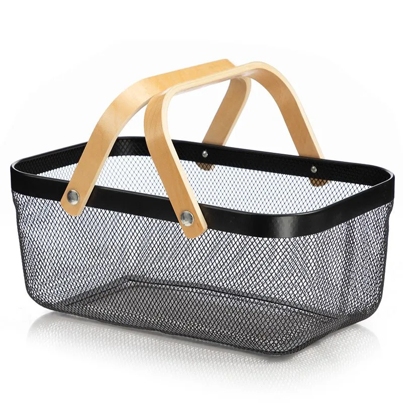 Multi-Functional Mesh Steel Basket - Black