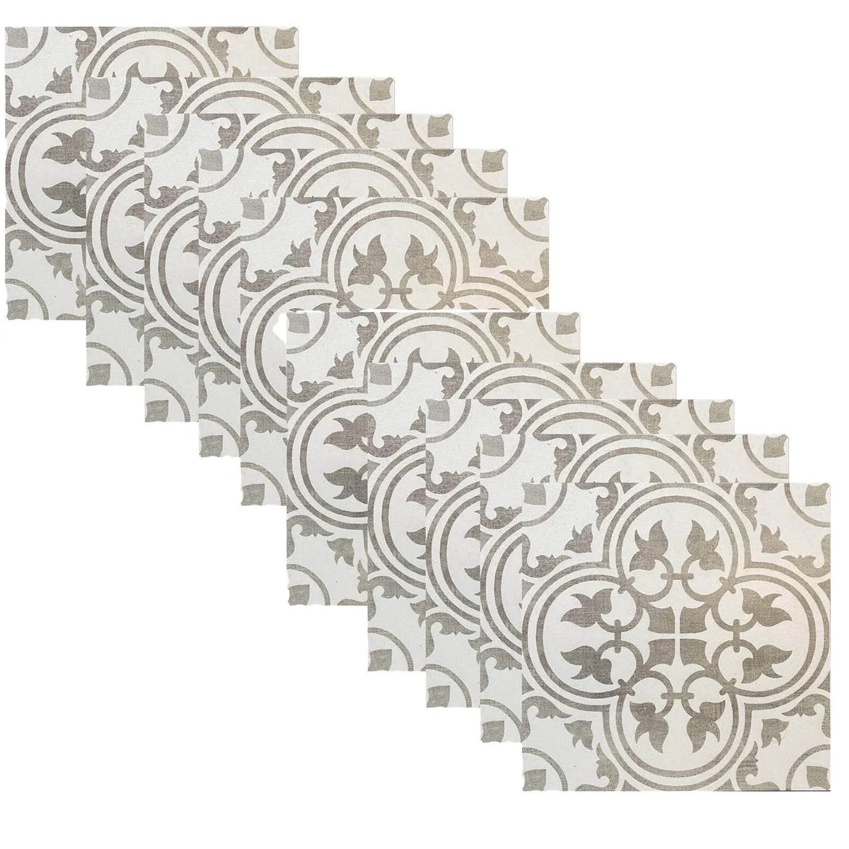10 Pieces Grey White Ceramic Tiles Kitchen Bathroom Wall Floor Tiles