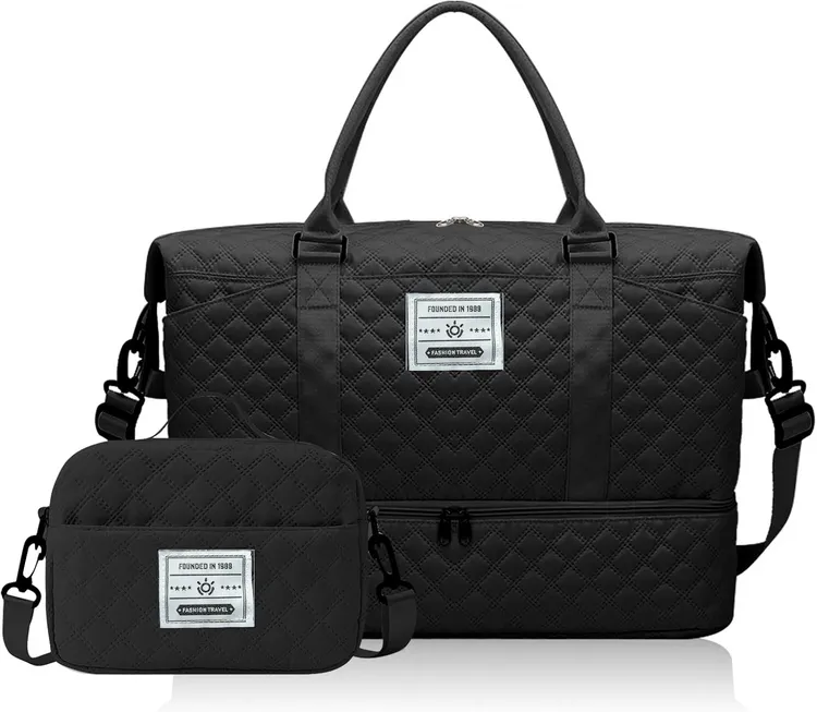 VoyageLuxe Waterproof Duffel Bag with Shoe Compartment and Toiletry Pouch