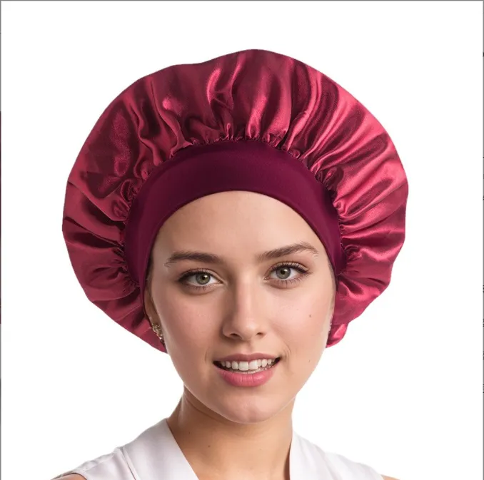 Satin Bonnet /Sleeping NightCap - Red