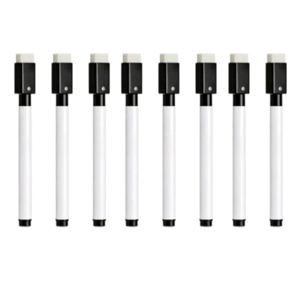 8 Piece - Durable Magnetic Whiteboard Markers - Black