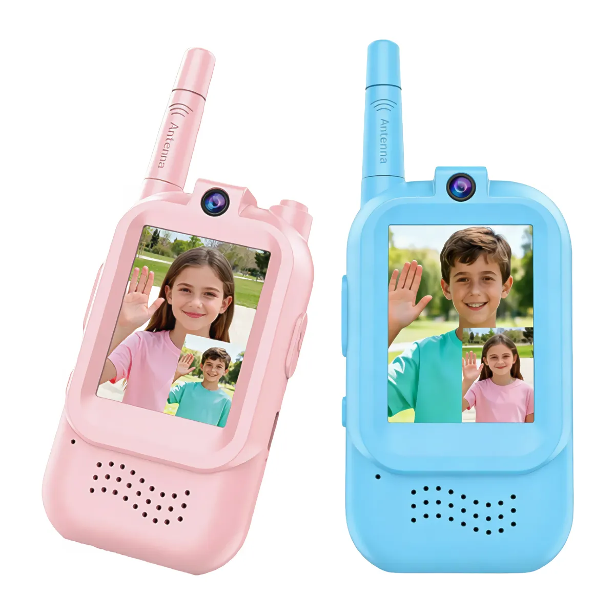 2-Pack Kids Video Walkie Talkies with Photos & Voice Changing