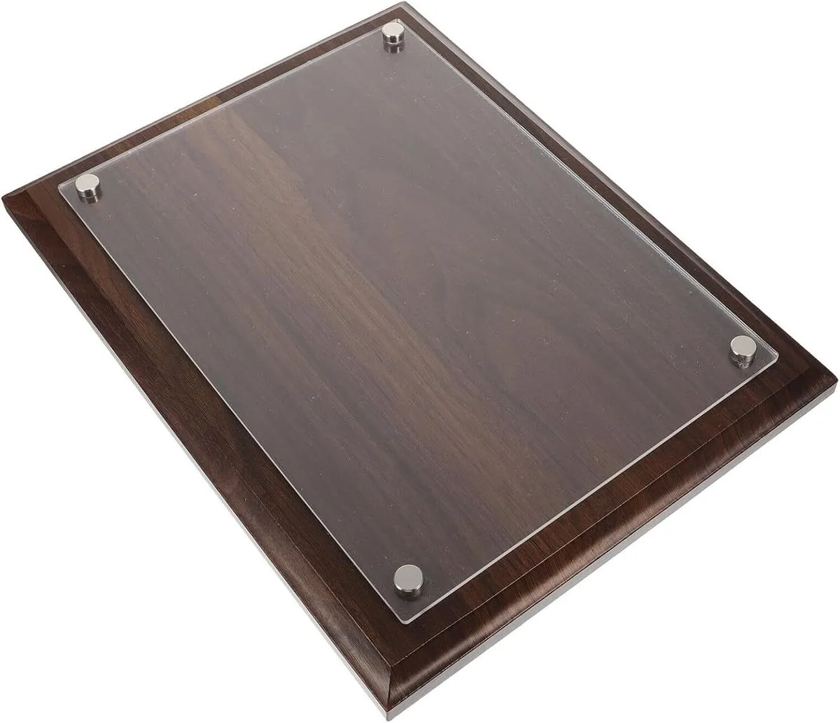 Wooden Photo Frame and Certificate Holder A4 Walnut Finish Horizontal
