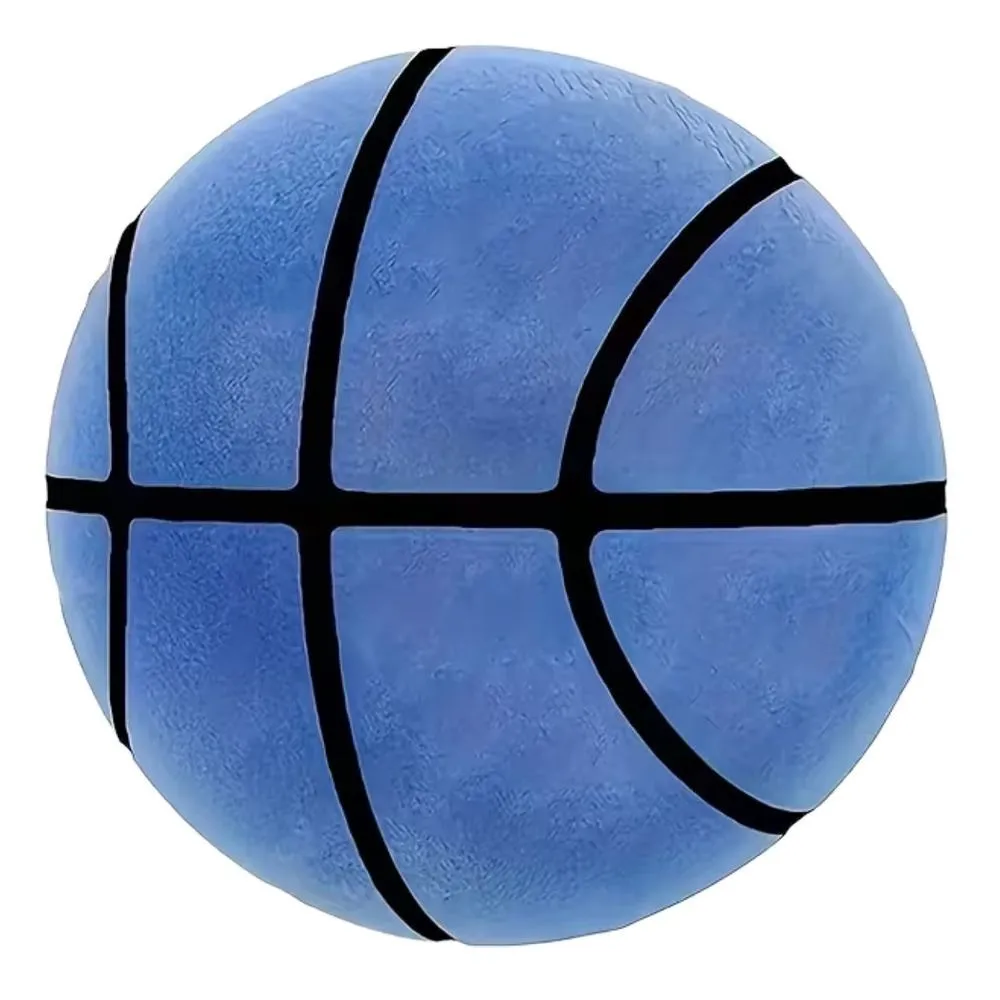 Toy Silent Quiet Ball for Various Indoor Activities Basketball - 21cm - Blue