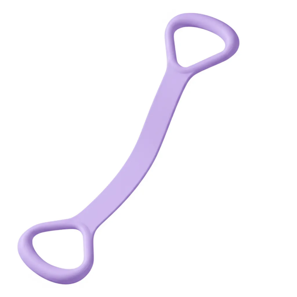 Silicone Exercise Resistance Band with Dual Handles - 3 Pack - Purple